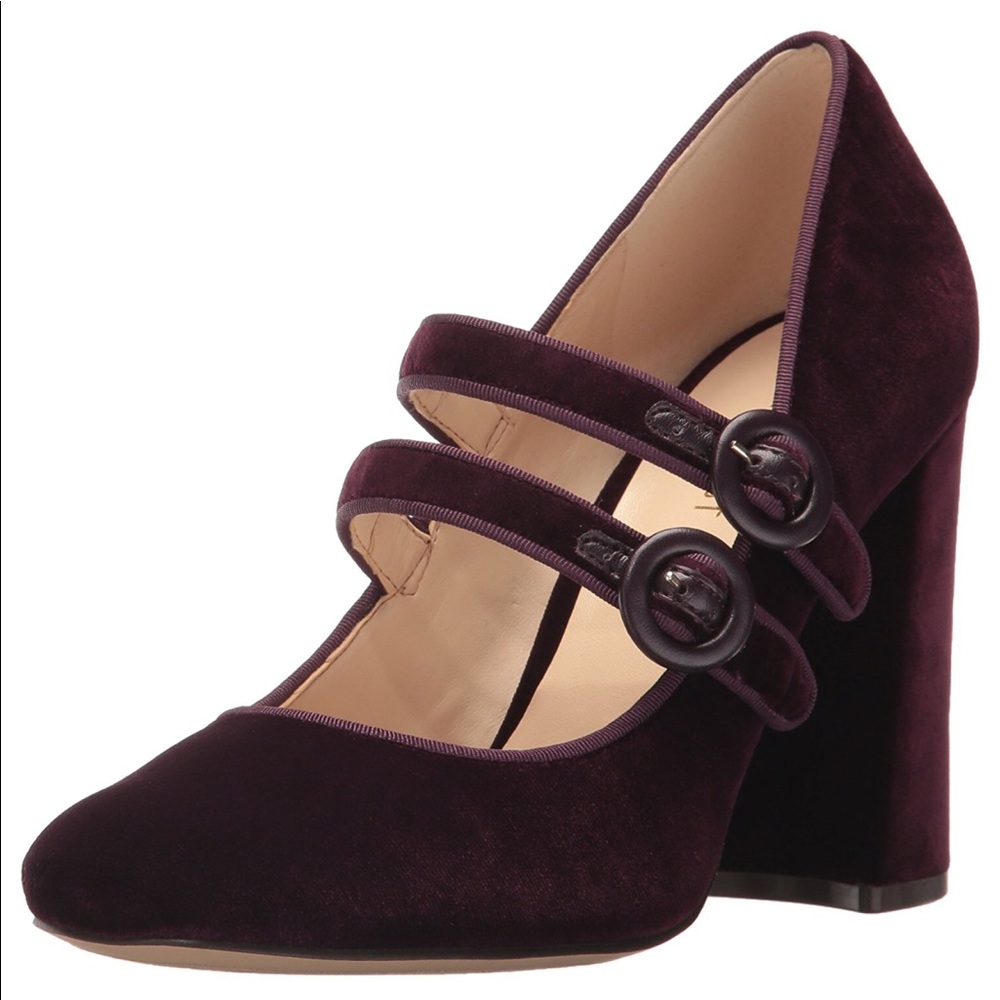 New Nine West fashion purple suede platforms
